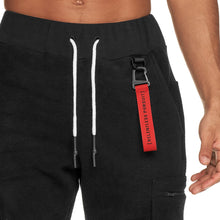 Load image into Gallery viewer, 0291. Reverse Knit Cargo Jogger - Black