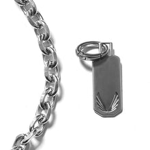 Load image into Gallery viewer, Bold Chain Necklace with Dog Tag - Stainless Steel
